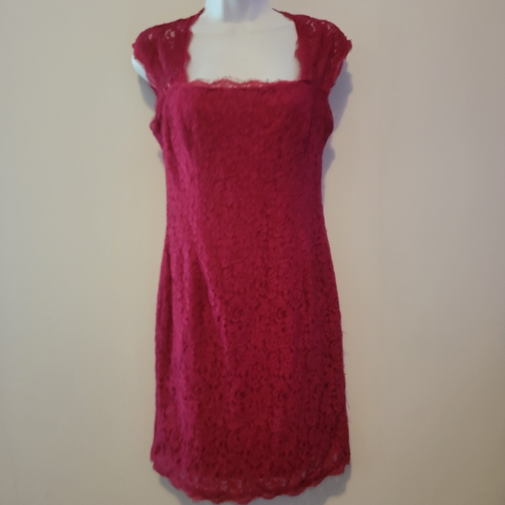 Adrianna Papell Pink Lace cocktail dress